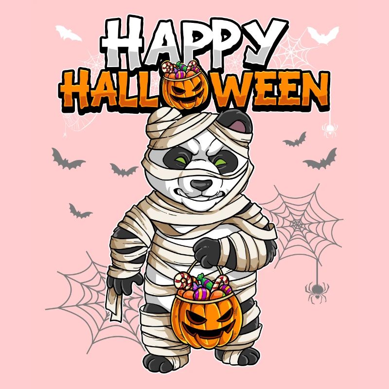 Maman Panda d’Halloween