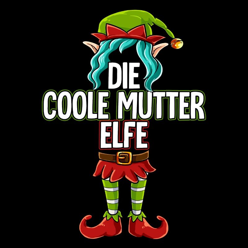 Coole Mutter Elfe Partnerlook Weihnachten
