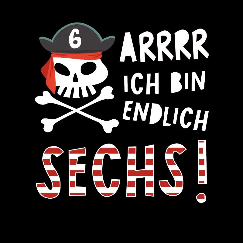 Ich bin 6 Sechs/ Pirat Geburtstag Party Geschenk