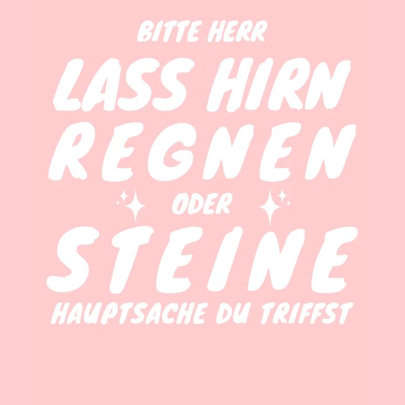 New Bitte Herr lass Hirn regnen oder Steine...