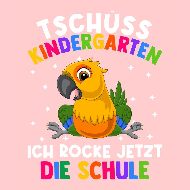Bye Kindergarten Einschulung Schulkind Papagei