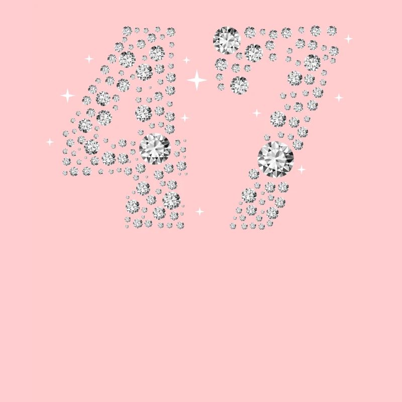 47 Geburtstag Geschenk Diamant Glitzer