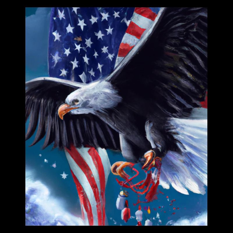 American Christmas White-tailed Eagle with