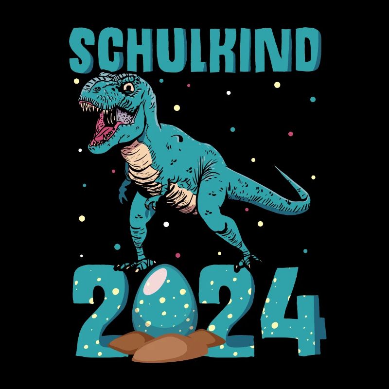 Schulkind 2024 - Dino Design Schule Schulanfang Er
