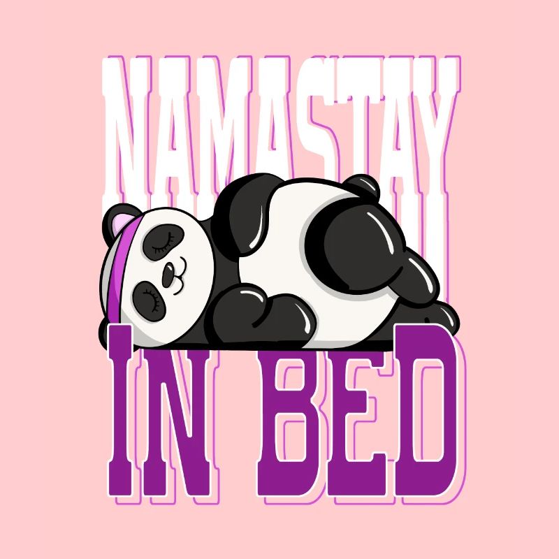 Sleeping Namaste in Bed Panda Relaxing Artwork
