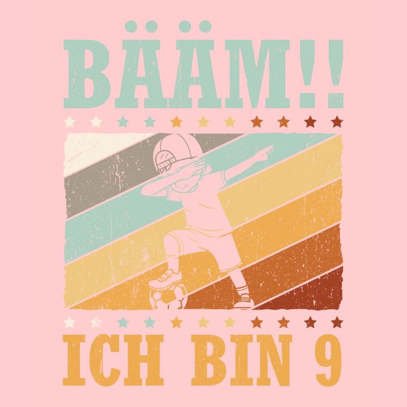 BÄÄM Ich bin 9 Dabbing Geburtstagsshirt 9 Jahre Ju