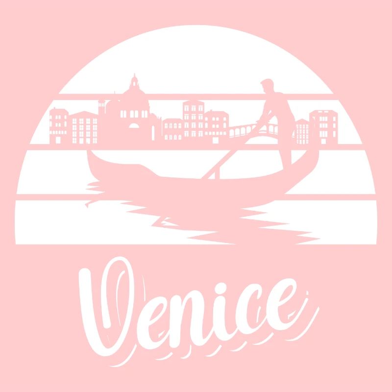 Venedig mit Skyline und Gondeliere