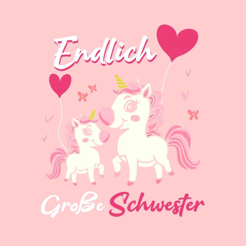 Endlich Große Schwester Einhorn Luftballon