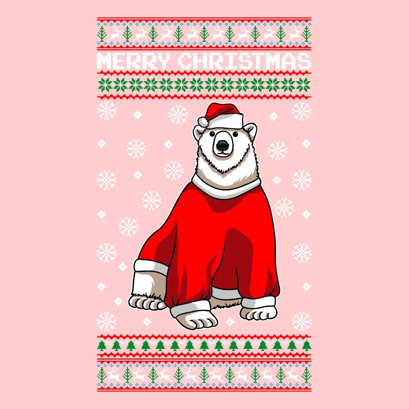 Ours polaire avec pull de Noël moche