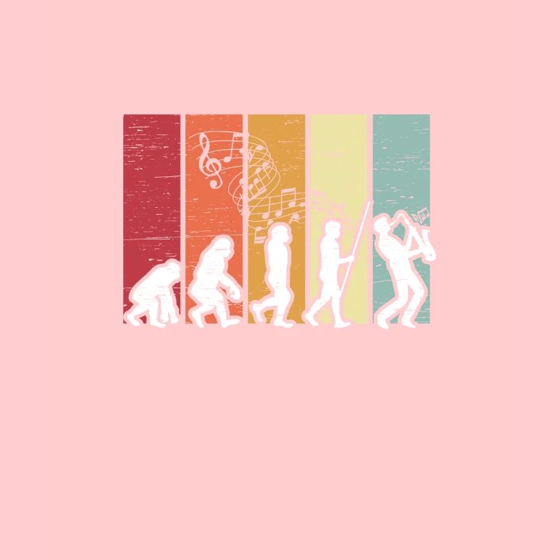 Human Evolution Saxophone Jazz Musician