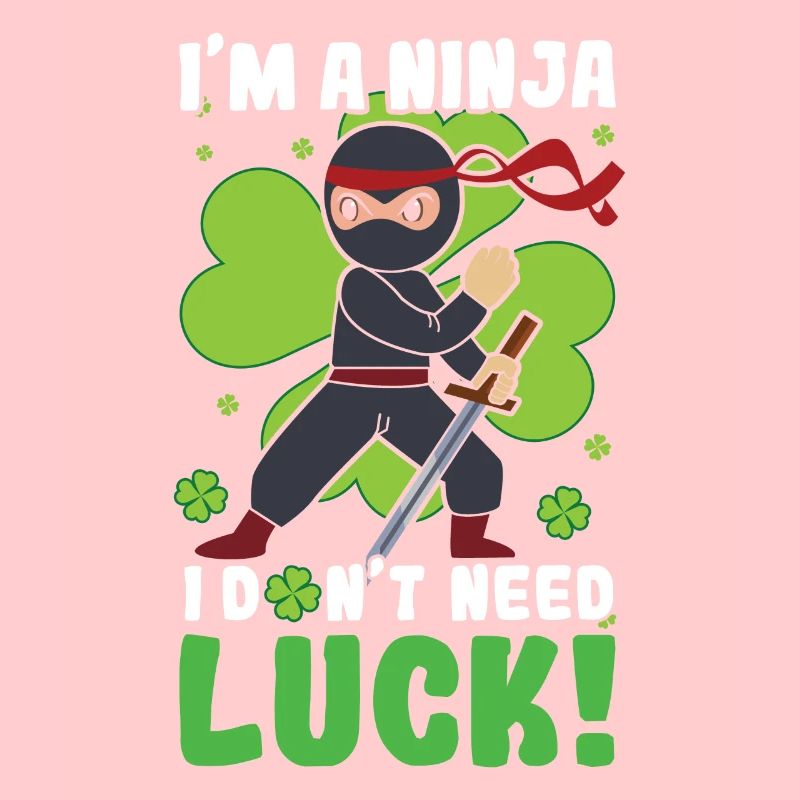 Kid Ninja Luck Japon Trèfle Saint Patrick Day