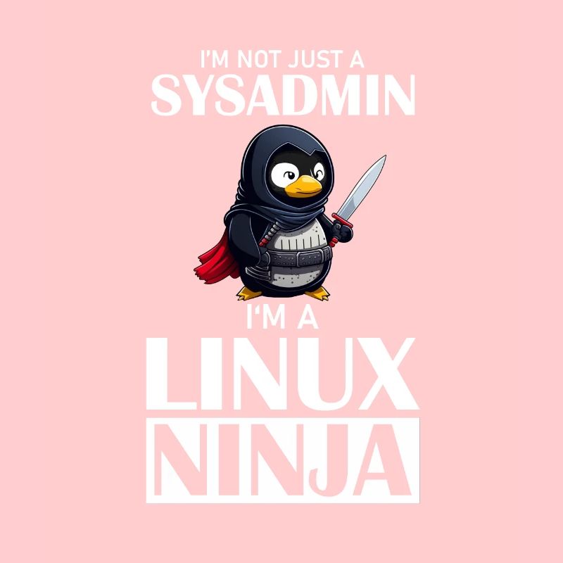 Linux Ninja I'm not a SysAdmin Tux Ninja Wizzard