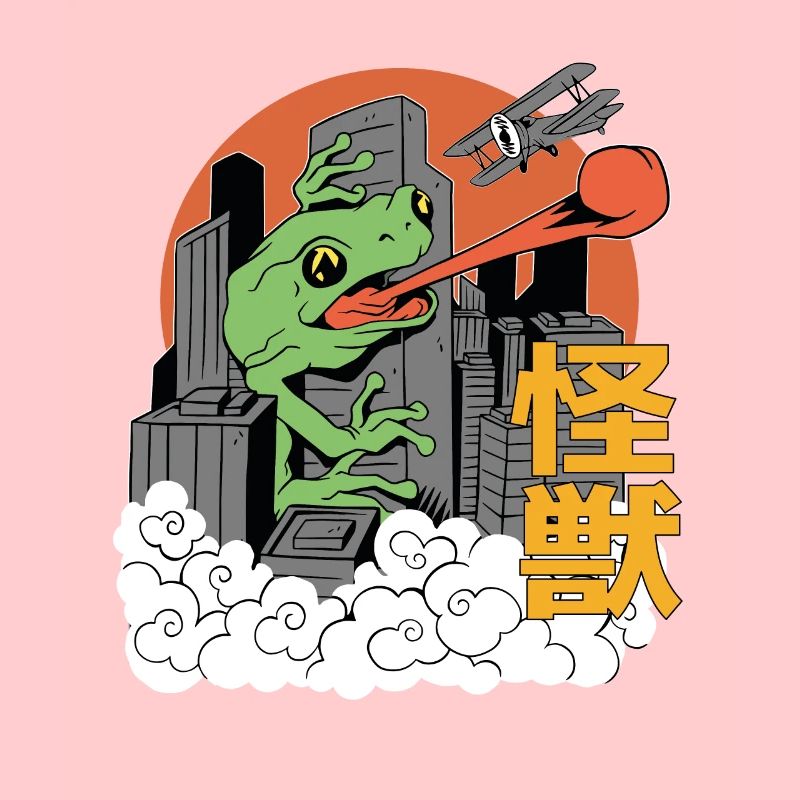 Dragon Géant Coucher de Soleil Japonais