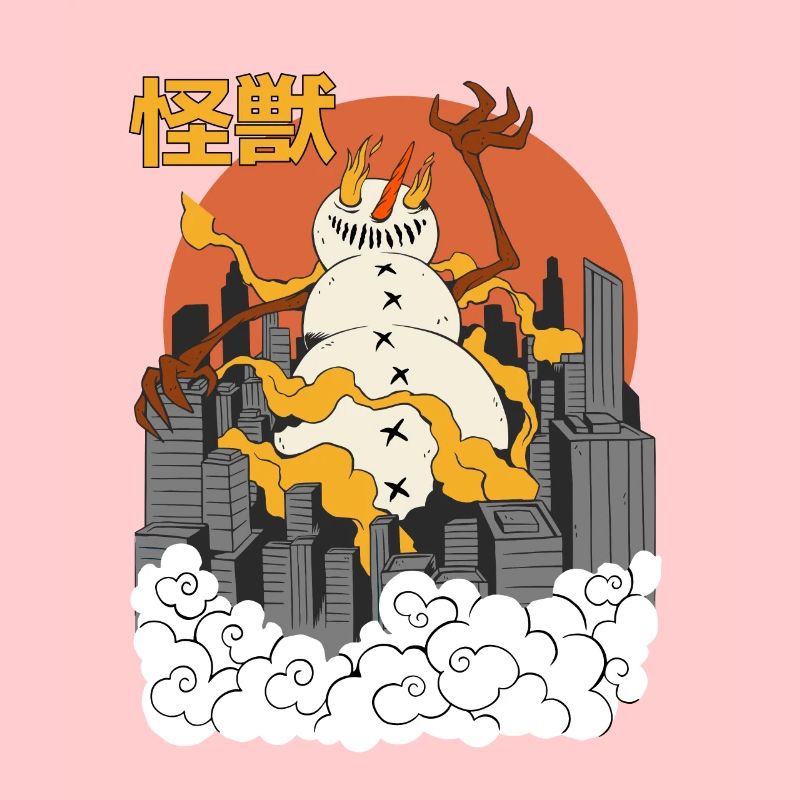 Cheval Géant Coucher de Soleil Japonais