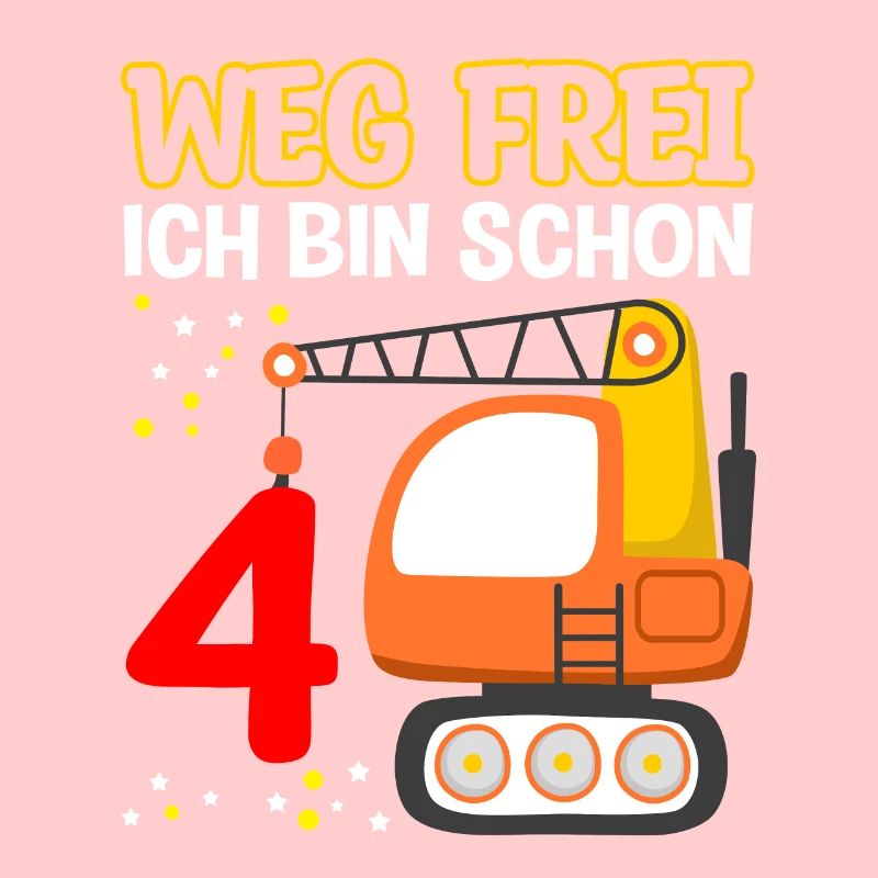 Weg frei - Ich bin schon 4 - Bagger Geburtstagskin