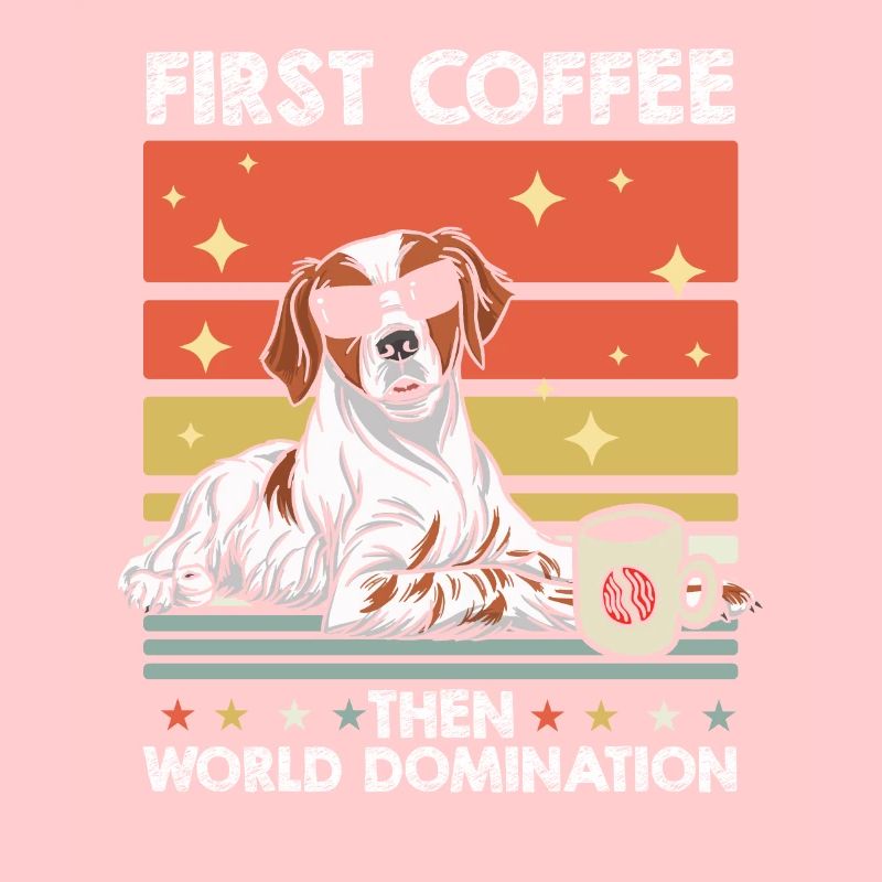 Brittany Spaniel Kaffee Untergläser