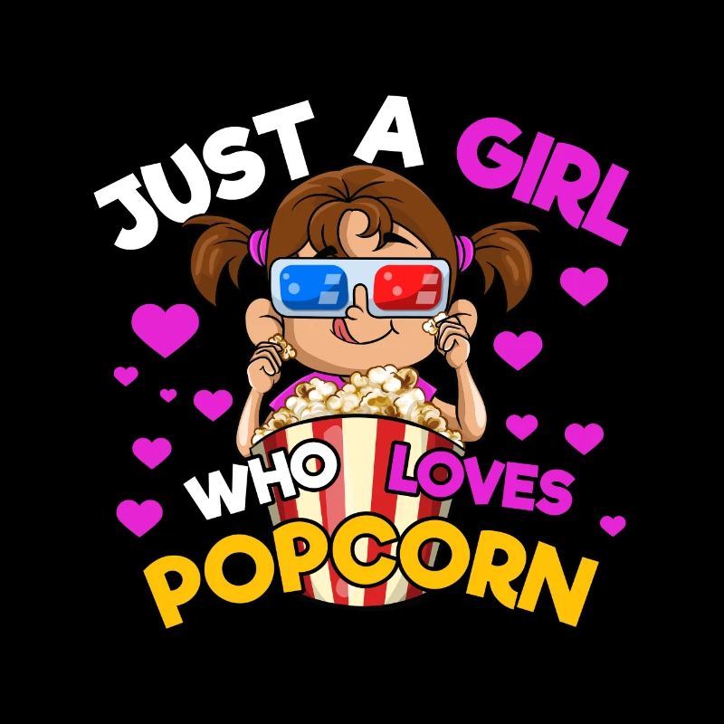 Nur ein Mädchen, das Popcorn liebt