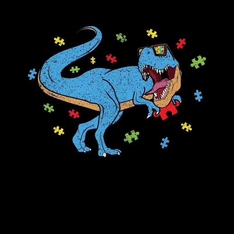 Roar Dinosaur Raptor Puzzle Autism Awareness