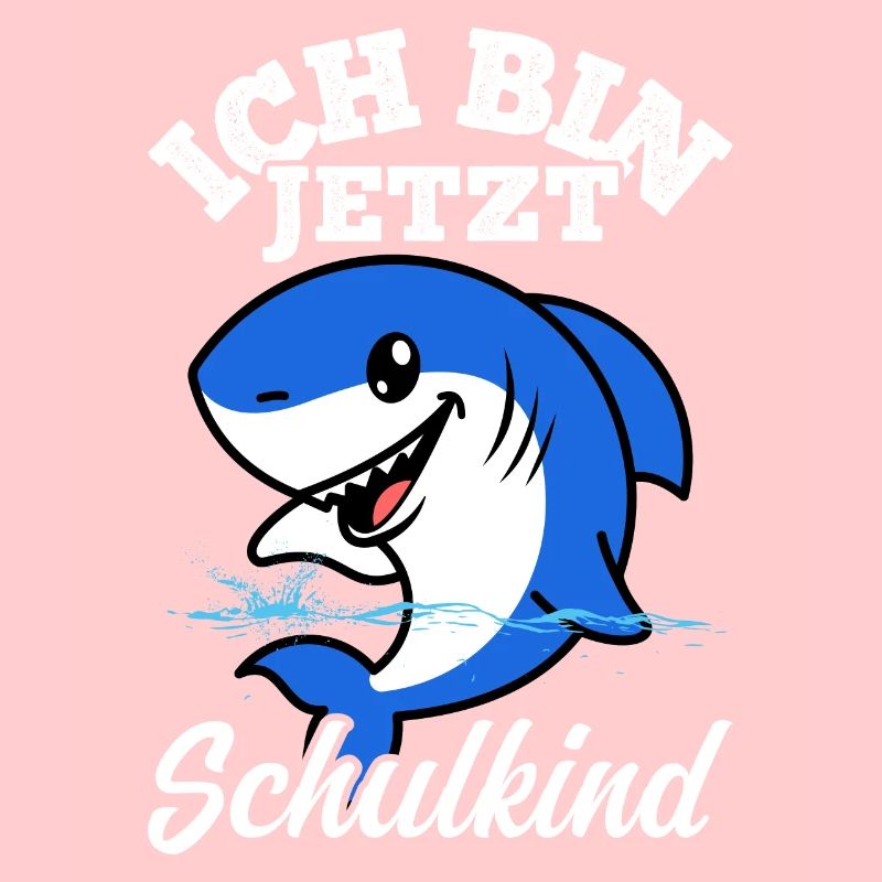 Schulkind Hai Design Schule Spruch Schulstart Schu