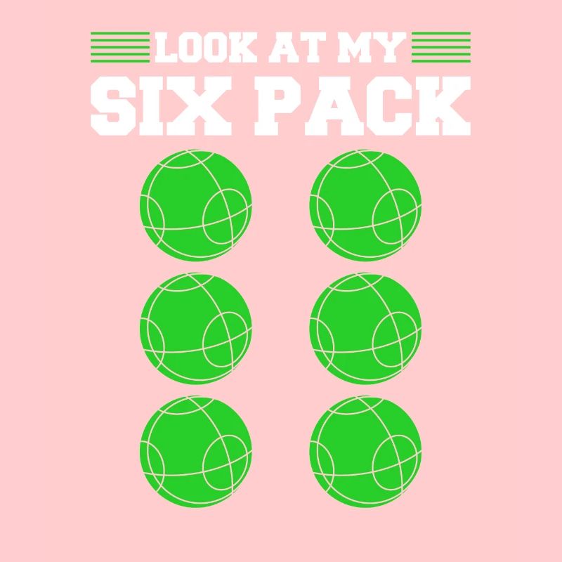 Look At My Bocce Ball Six Pack, Funny Bocci
