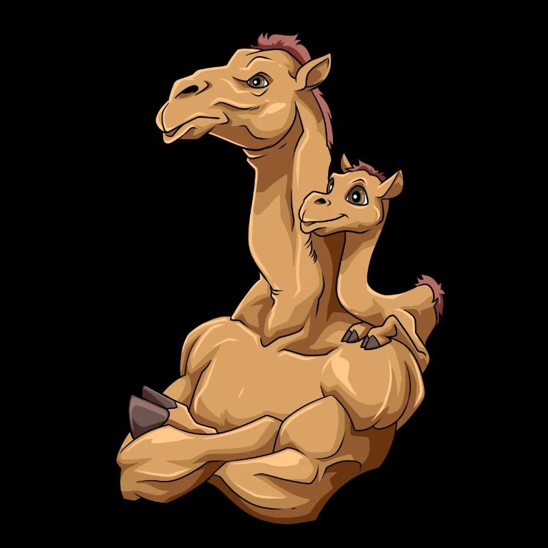 Starkes Kamel mit Kamel Kind für einen Kamel