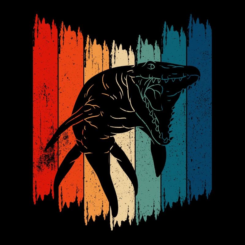 Mosasaurus rétro Mosasaurus vintage