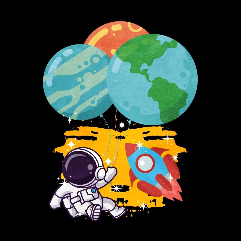 Astronaut Pluto Neptun Erde Balloon