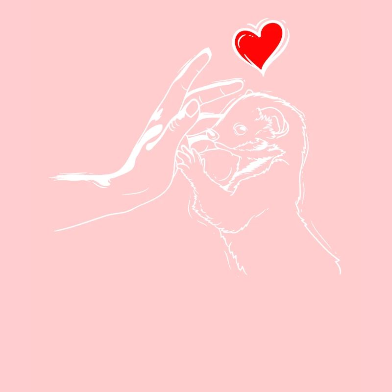 Weasel heart with weasel holding hands