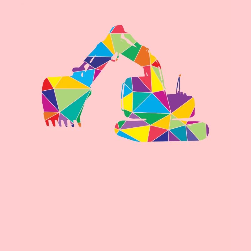 Low Poly Bauwesen Poly Bagger