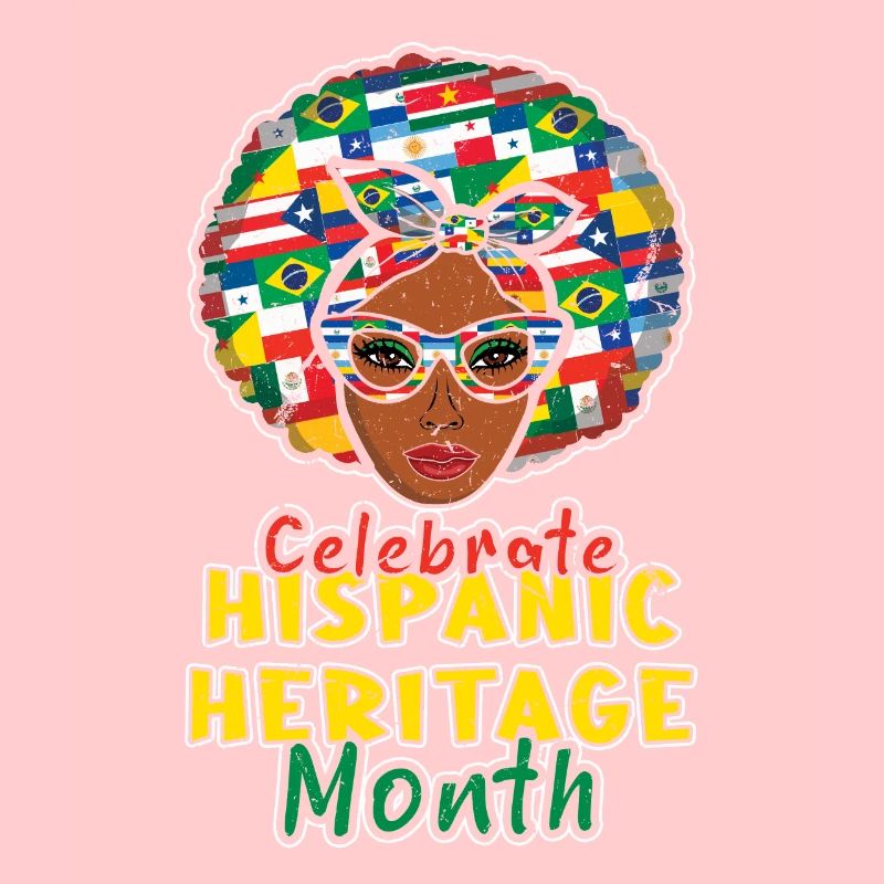 Afro Feiern Sie das hispanische nationale hispanische Erbe
