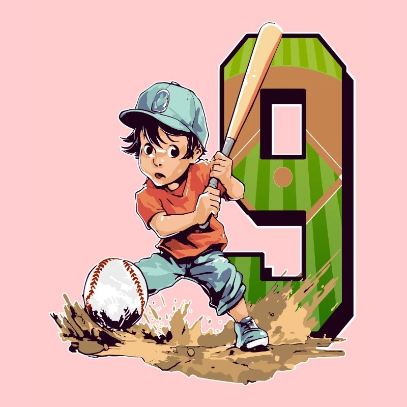 Baseball Geburtstag - 9 Jahre Alter Junge - 9.
