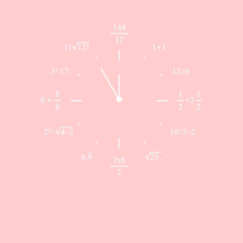 Uhr mit Mathe Formeln