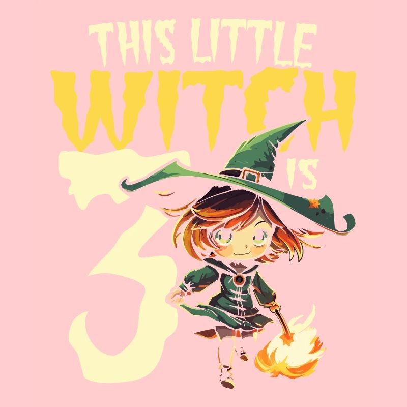 This little witch is 3 - three years - 3.