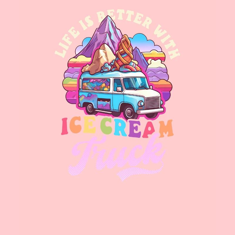 Eisverkäufer besser mit Eiswagen