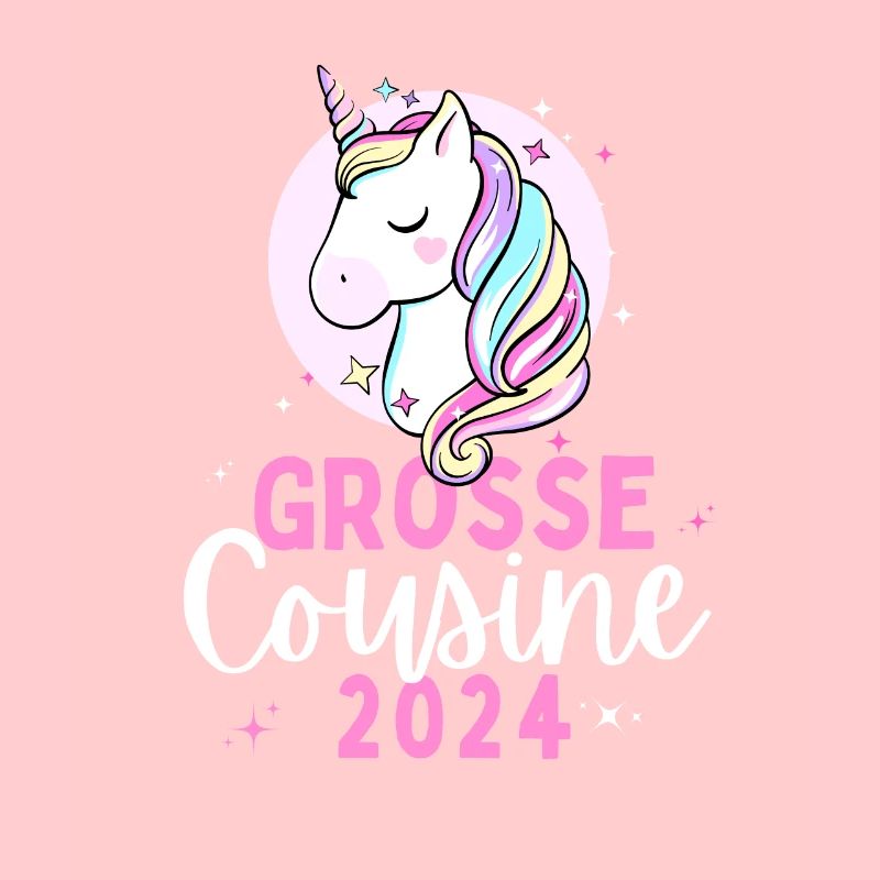 Ich werde Große Cousine 2024 Loading Einhorn Herz