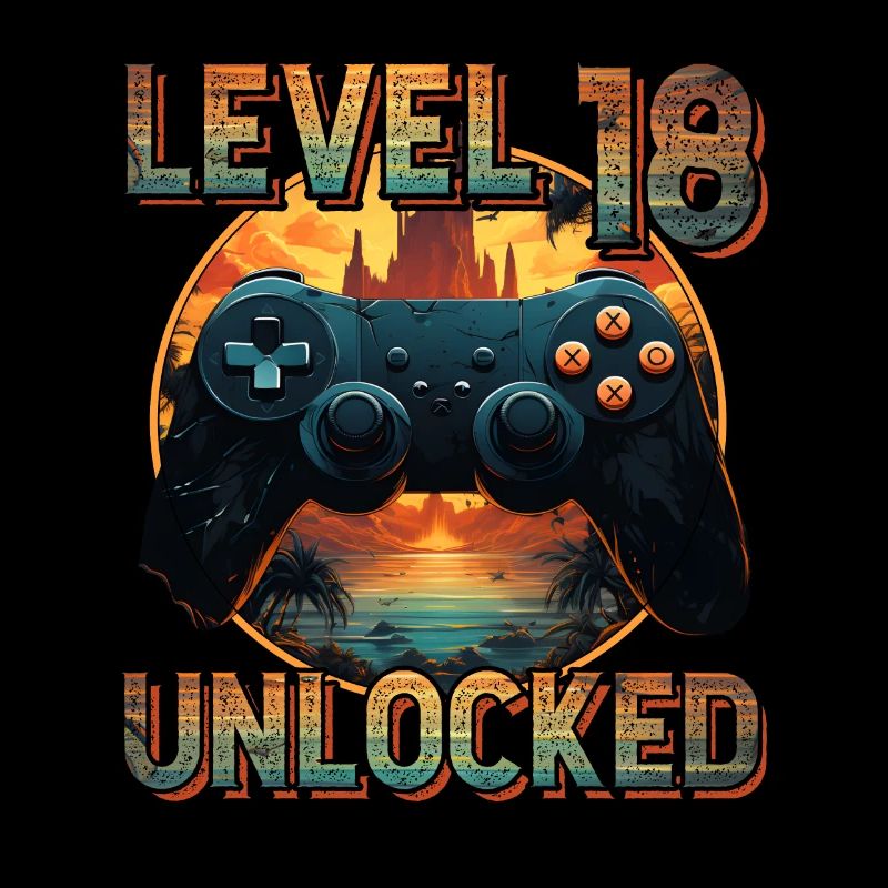 18. Geburtstag Gamer Nerd Controller Geschenkidee