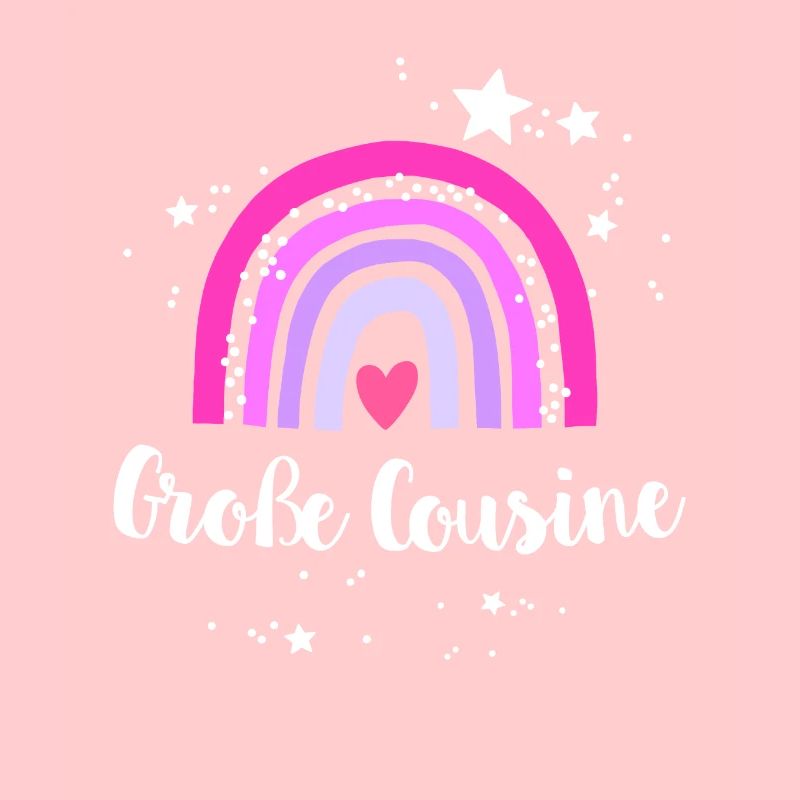 Ich werde Große Cousine 2025 Mädchen Regenbogen