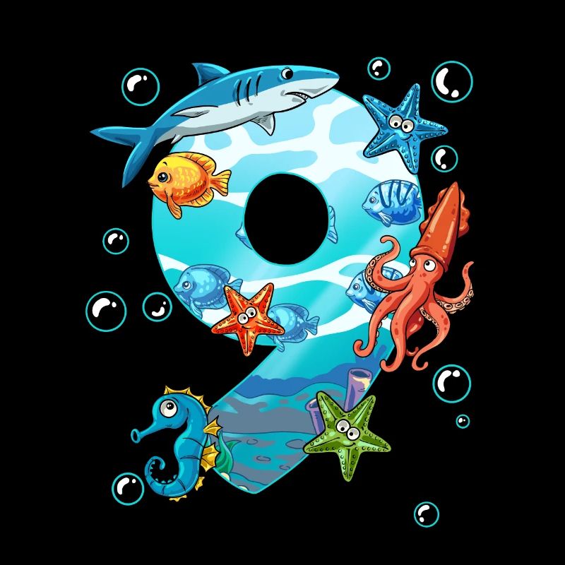 9e anniversaire créatures marines