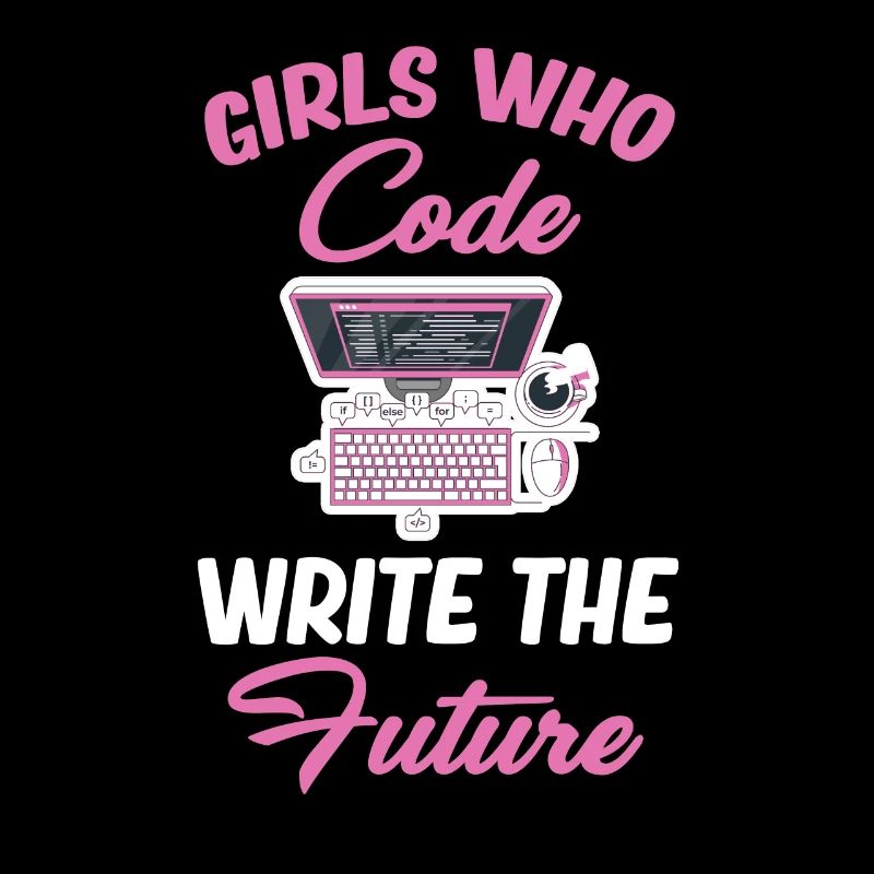 Fille regardant le programmeur du futur