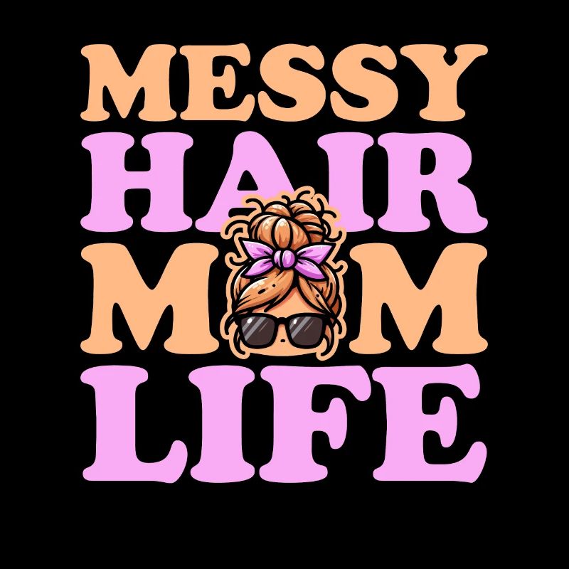 Mama Mutter Unordentliches Brötchen Mutterleben