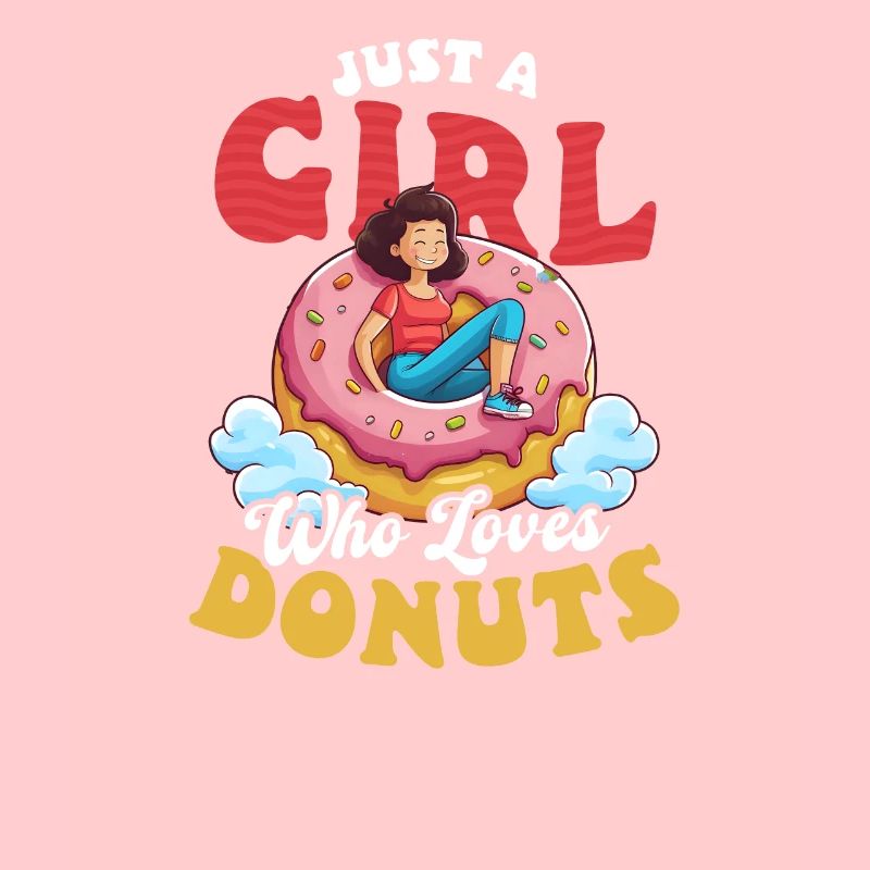 Donut-Mädchen liebt Donuts