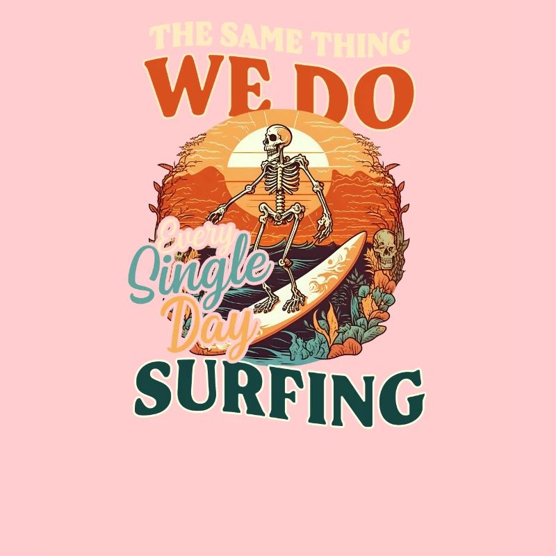 Surfer Jeden Tag Dasselbe Skelett