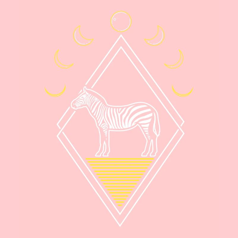 Zebra Abstrait Phases de Lune