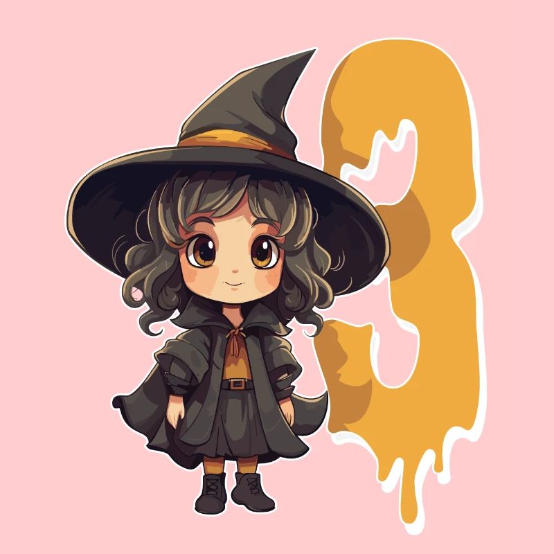 Costume d’anniversaire de sorcière – Trois ans