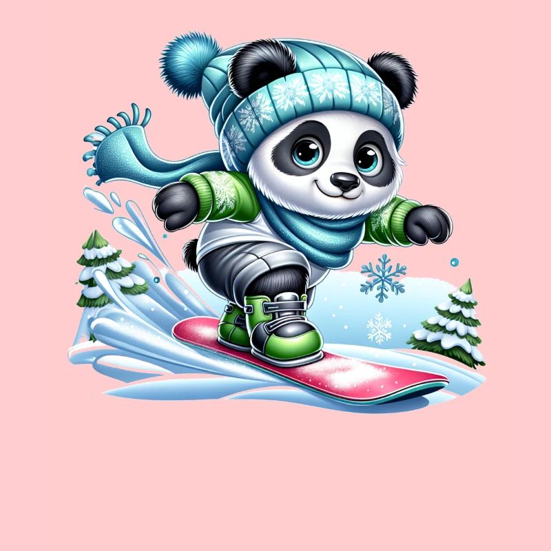 Cute Snowboarder Panda