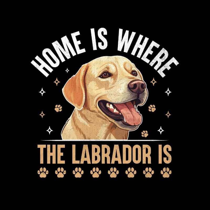 La maison est là où le Labrador est Retriever de chien de laboratoire