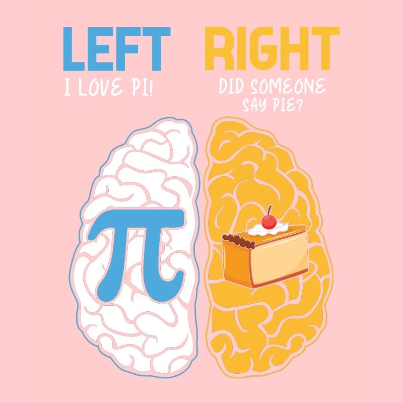 Pi Tag Brain Humor: Left I Love Pi