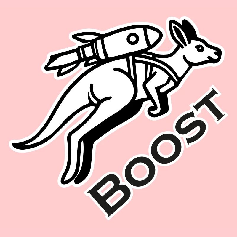 Kangaroo With Jetpack - Boost Design