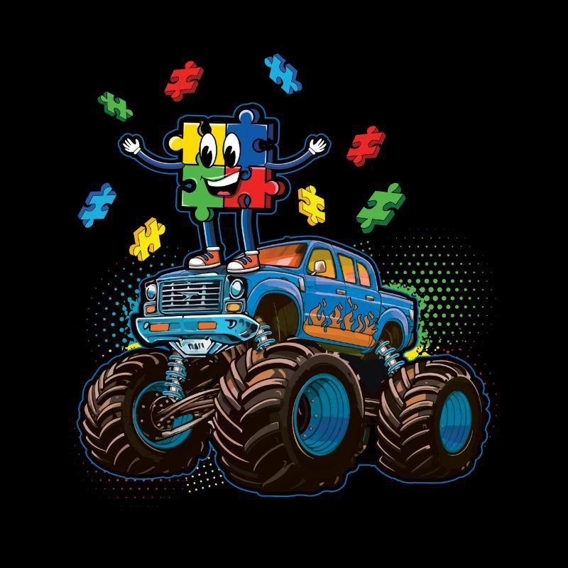 Autismus Puzzle Monstertruck Spaß