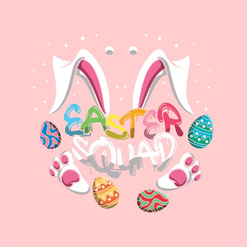 Ostern Bunny Squad Mit Eier und Ohren